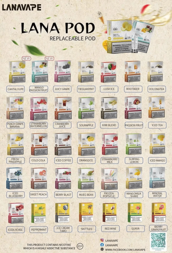 LANA拉納煙彈一代通用🍬3顆入❤️‍🔥最涼非他莫屬